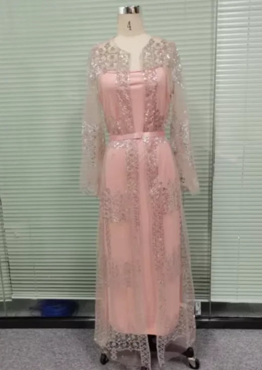 High Class- Embroidery Ramadan -Embroidered Abaya – Elegant Evening Layer by CELMYS